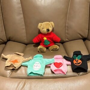 Teddy Bear with Festive Sweaters